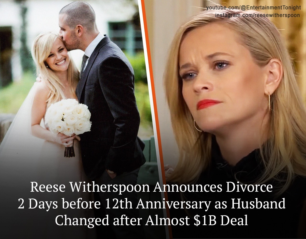 Reese Witherspoon Divorces With Husband Who Has Changed after Almost $1 billion Dollar Deal – Source Claims